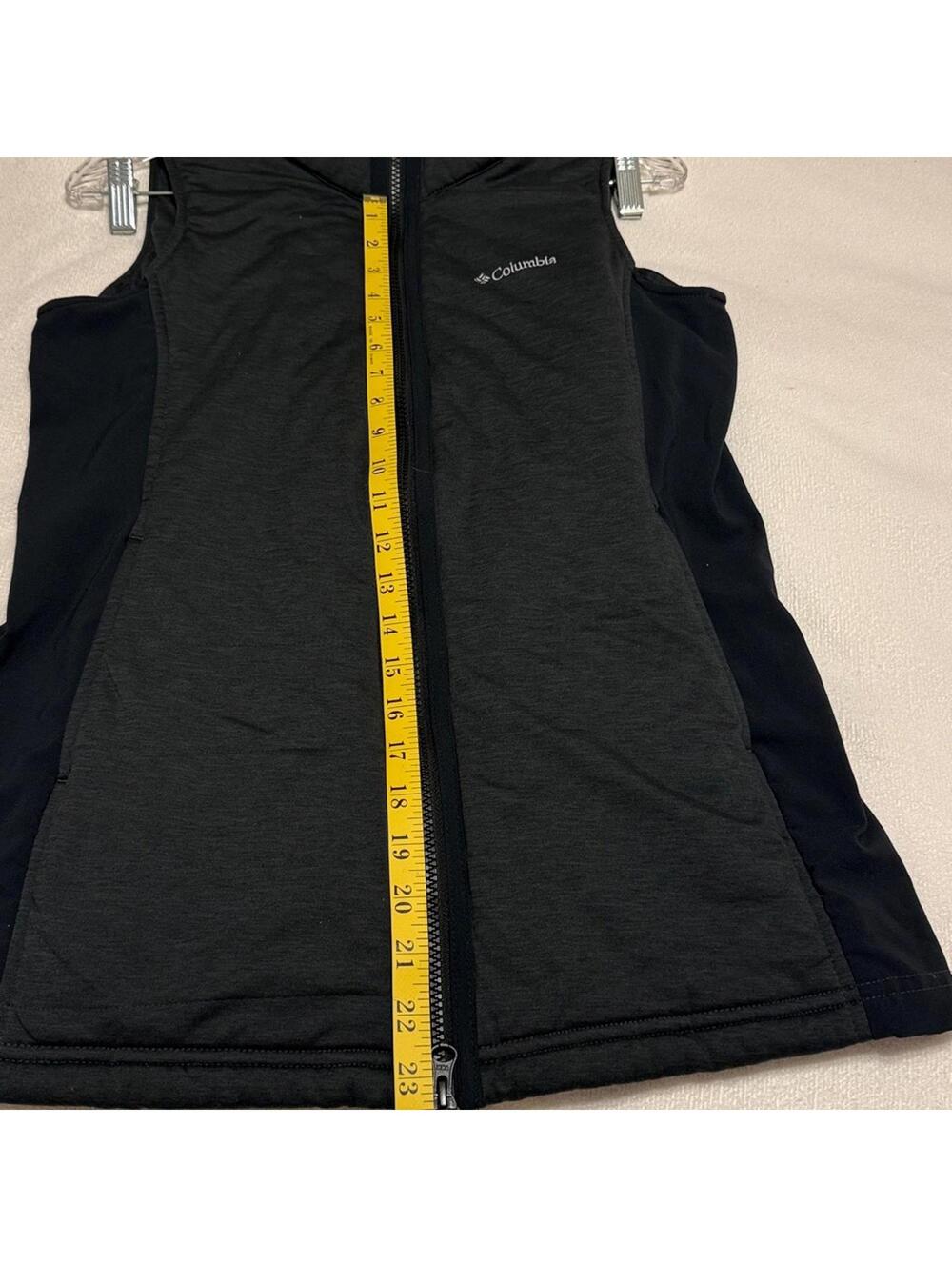 Columbia Charcoal Gray Sleeveless Fleece Vest Men's Small Layering Piece - Picture 5 of 6